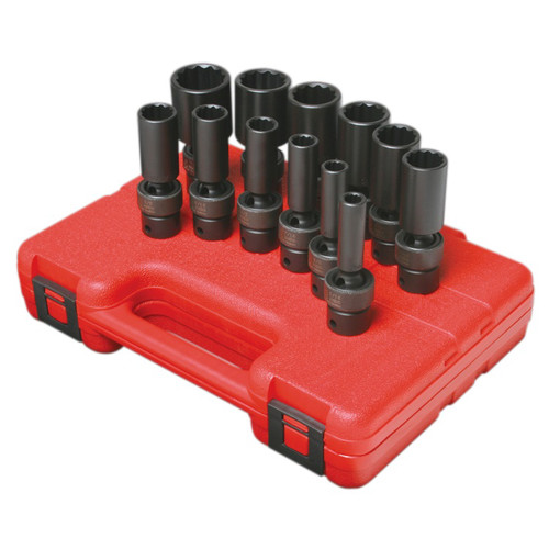 Sockets | Sunex 3677 12-Piece 3/8 in. Drive Deep Universal 12-Point SAE Impact Socket Set image number 0