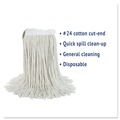 Just Launched | Boardwalk BWK2024CEA No. 24 Cotton Cut-End Wet Mop Head - White image number 5