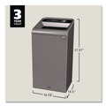 Trash & Waste Bins | Rubbermaid Commercial 1961621 23-Gallon Landfill Configure Indoor Recycling Waste Receptacle - Gray image number 1