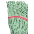  | Boardwalk BWK503GNEA 5 in. Super Loop Cotton/Synthetic Fiber Wet Mop Head - Large, Green image number 2