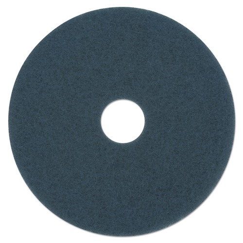Cleaning Cloths | Boardwalk BWK4016BLU 16 in. Diameter Heavy-Duty Scrubbing Floor Pads - Blue (5/Carton) image number 0