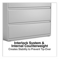Office & Office Supplies | Alera 25506 42 in. x 18.63 in. x 40.25 in. 3 Legal/Letter/A4/A5 Size Lateral File Drawers - Light Gray image number 5