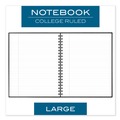 Cambridge Limited 06100 1 Subject Wide/Legal Rule 8.5 in. x 11 in. Hardbound Notebook with Pocket - Black Cover (96 Sheets) image number 4