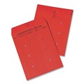 Envelopes & Mailers | Quality Park QUA63574 10 x 13 Colored Paper String and Button Interoffice Envelope - Red (100/Box) image number 2