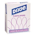 Cutlery | Dixie SM207 Heavy Mediumweight Plastic Cutlery Soup Spoon - White (100-Piece/Box) image number 1