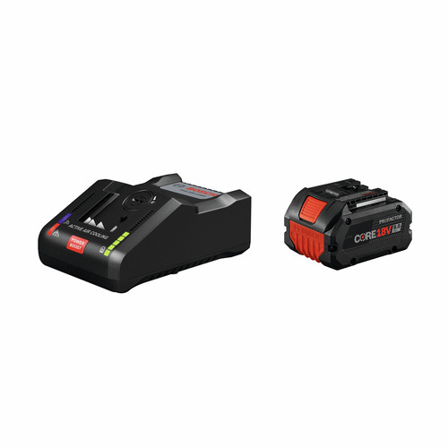 Battery and Charger Starter Kits | Bosch GXS18V-16N14 CORE18V 8 Ah 6 Amp Lithium-Ion High Power Battery and Battery Turbo Charger with Power Boost Starter Kit image number 0