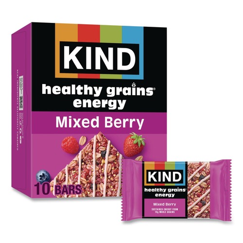 Snacks | KIND 67073 1.4 oz Healthy Grains Energy Bars - Mixed Berry (10/Box) image number 0