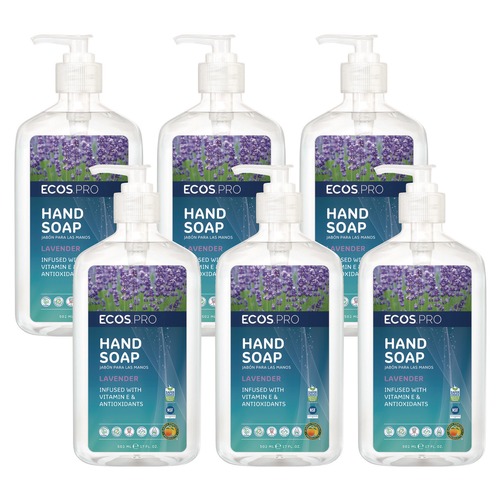 Cleaning & Janitorial Supplies | ECOS PRO PL96656CT 17 oz Liquid Hand Soap - Lavender (6/Carton) image number 0