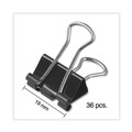 Office Jansan | Universal UNV10200VP3 Binder Clip Value Pack - Small, Black/Silver (36/Pack) image number 4