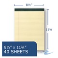Office Jansan | Roaring Spring 74712 8.5 in. x 11 in. 40-Sheet Recycled Pad - Wide/Legal Rule, Canary-Yellow (1-Dozen) image number 1