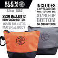 Cases and Bags | Klein Tools 55470 2-Piece Stand-Up Zipper Tool Bag Set - Orange/Black, Gray/Black image number 5
