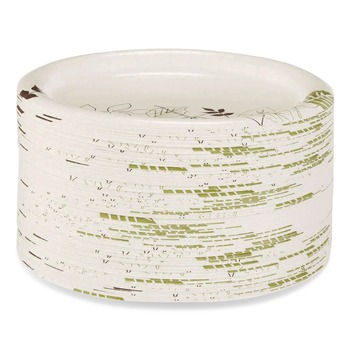 Dixie UX7PATH Pathways Soak-Proof Shield 6.88 in. Paper Plates - Green/Burgundy (125/Pack, 8 Packs/Carton)
