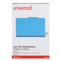  | Universal UNV10211 Bright Colored Pressboard Classification Folders - Legal, Cobalt Blue (10/Box) image number 0