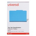 Office Jansan | Universal UNV10211 Bright Colored Pressboard Classification Folders - Legal, Cobalt Blue (10/Box) image number 0