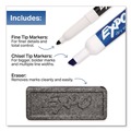 Markers | EXPO 2211243 Low-Odor Dry Erase 10-Color Marker and Eraser Set Broad Chisel/Fine Bullet Tips Assorted Colors 11 Pieces/Set image number 3