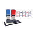Stamps & Stamp Supplies | Trodat 4630 Printy 10-in-1 0.63 in. Diameter Self-Inking Teacher Stamp - Blue/Red image number 0