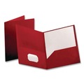 Office Jansan | Oxford 57411EE 100-Sheet Capacity 11 in. x 8.5 in. Poly Twin-Pocket Folder - Opaque Red image number 1