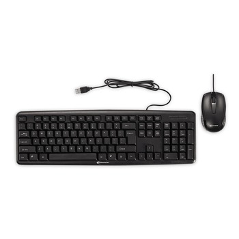 OFFICE ELECTRONICS AND BATTERIES | Innovera IVR69202 Slimline Keyboard And Mouse, Usb 2.0, Black