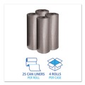 Trash Bags | Boardwalk H7658TGKR01 Low Density 0.95 mil 60 Gallon 38 in. x 58 in. Waste Can Liners - Gray (100/Carton) image number 2