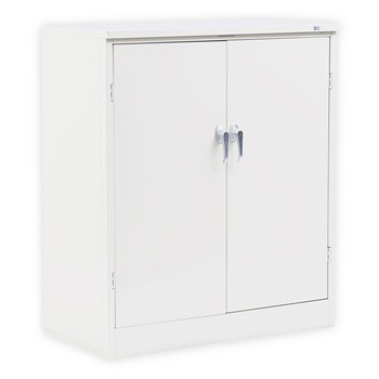 Alera 36 in. x 18 in. x 42 in. Assembled Storage Cabinet with Adjustable Shelves - Putty