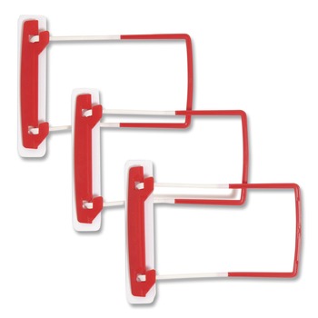 Smead 2 in. Capacity 2.75 in. Center to Center U-Clip Bonded Fasteners - Red/White (100/Box)
