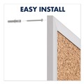 Office Jansan | Quartet 2303 36 in. x 24 in. Classic Series Cork Bulletin Board - Tan Surface, Silver Anodized Aluminum Frame image number 6
