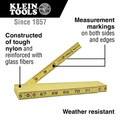 Klein Tools 910-6 6 ft. Fiberglass Inside Reading Folding Ruler image number 1
