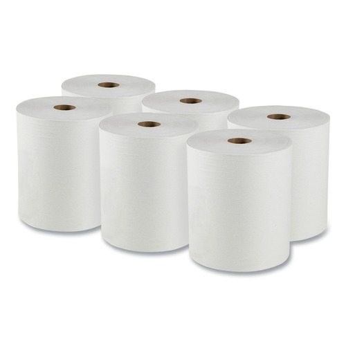 Cleaning & Janitorial Supplies | Scott 02000 8 in. x 950 ft. 1.75 in. Core 1-Ply Essential High Capacity Hard Roll Towels - White (6 Rolls/Carton) image number 0