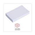 Office Jansan | Universal UNV47210EE 3 in. x 5 in. Ruled Index Cards - White (100/Pack) image number 5