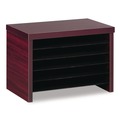 Office Jansan | Alera ALEVA316012MY Valencia Series 15.75 in. x 9.88 in. x 10.88 in. Under Counter Organizer Shelf - Mahogany image number 0