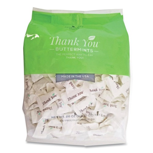 Bulk Savings Pricing 2 | Hospitality Mints HSP19061 Thank You 26 oz. Bag Buttermints Candies image number 0