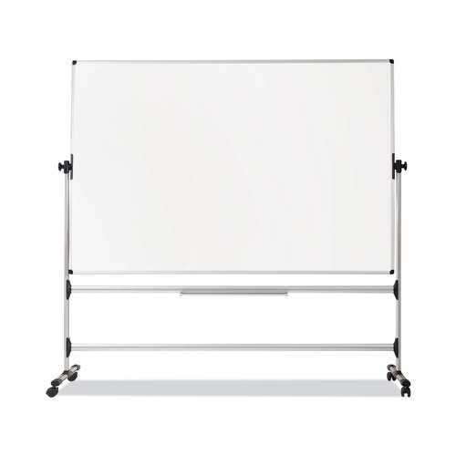  | MasterVision RQR0521 Earth Silver 48 in. x 70 in. Steel Frame, Easy Clean Revolver Dry Erase Board - White image number 0
