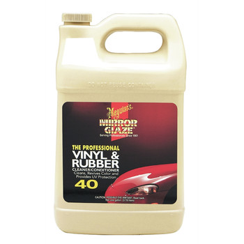 CAR WASH AND WAX | Meguiar's M4001 Mirror Glaze 1 Gallon Bottle Professional Vinyl and Rubber Cleaner/ Conditioner