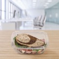 Food Trays, Containers, and Lids | Dart CH24DEF ClearPac SafeSeal 24 oz. Tamper-Resistant/Evident Flat-Lid Containers - Clear (100/Bag, 2 Bags/Carton) image number 5