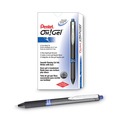 Pentel K497C Oh! Gel Pen, Retractable, Medium 0.7 Mm, Blue Ink, Black Barrel, Dozen image number 2