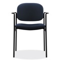 Office Chairs | HON HVL616.VA90 23.25 in. x 21 in. x 32.75 in. Fabric Upholstery Stacking Guest Chair with Arms - Navy image number 1