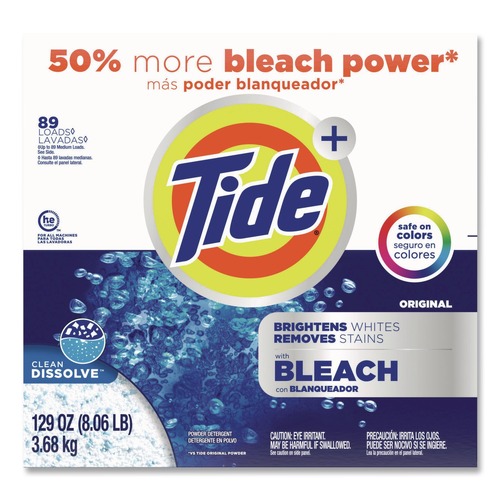  | Tide 84998EA Plus Bleach Original Scent 144 oz. Laundry Detergent Powder image number 0