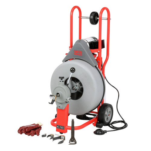 Drain Cleaning | Ridgid K-750 3/4 in. x 100 ft. Autofeed Wheeled Drum Machine image number 0