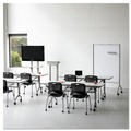  | Safco 8511BL Impromptu 42 in. x 21.5 in. x 72 in. Magnetic Whiteboard Collaboration Screen - White/Black image number 1