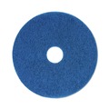 Office Jansan | Boardwalk BWK4020BLU 20 in. Diameter Scrubbing Floor Pads - Blue (5/Carton) image number 1