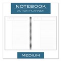 Office Jansan | Cambridge 06122 9.5 in. x 7.5 in. Sheets Action Planner Project-Management Format Wirebound Guided Business Notebook - Dark Gray Cover image number 2