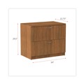  | Alera ALEVA513622WA Valencia Series 34 in. x 22-3/4 in. x 29-1/2 in. Two-Drawer Lateral File - Modern Walnut image number 5