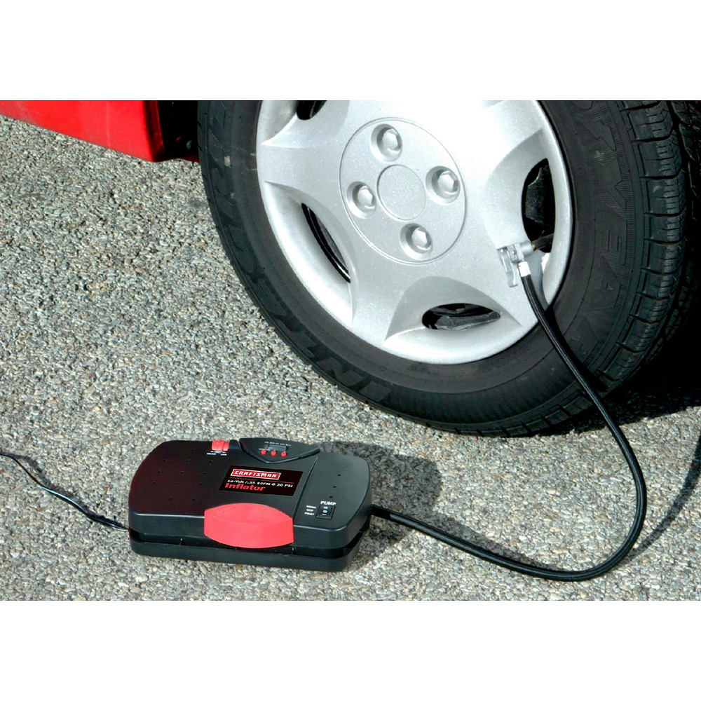 portable tire inflator with pressure gauge