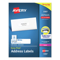 Office Jansan | Avery 05161 Easy Peel 1 in. x 4 in. Address Labels with Sure Feed Technology - White (2000/Box) image number 0