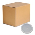 Food Trays, Containers, and Lids | WinCup 222077 Slotted Plastic Lids for 8 oz to 10 oz Hot Cups and Bowls - Translucent (1000/Carton) image number 1