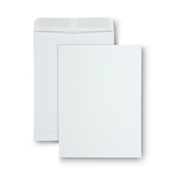 Universal 9 in. x 12 in. No. 10-1/2 28 lbs. Bond Weight Paper Square Flap Gummed Closure Catalog Envelope - White (100/Box)