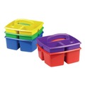 Office Jansan | Storex 00941U06C 9.25 in. x 9.25 in. x 5.25 in. 3 Sections Small Art Caddies - Assorted Colors (5/Pack) image number 0