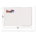 Office & Office Supplies | MasterVision MA2792830A 1 in. x 2 in. Grid 72 in. x 48 in. Aluminum Lacquered Steel Magnetic Dry Erase Planning Board with Accessories - White/Silver image number 4