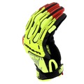 Work Gloves | Mechanix Wear SMP-X91-009 Hi-Viz M-Pact D4-360 Gloves - Medium Fluorescent Yellow image number 4
