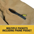 Heated Jackets | Dewalt DCHJ091B-3X 20V Lithium-Ion Cordless Men's Heavy Duty Ripstop Heated Jacket (Jacket Only) - 3XL, Dune image number 5